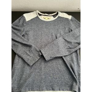Tommy Bahama Size L Mens Gray Knit Long Sleeve Cotton Poly Crew Neck Shirt